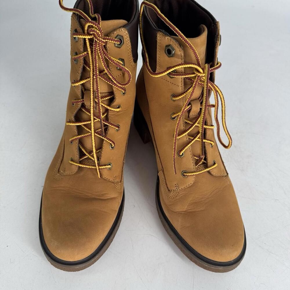 Timberland Women's 7.5 Brinda Boots Leather Lace Up Low Heel - Picture 6 of 9